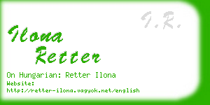 ilona retter business card